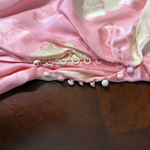 Elegant Pink Floral Wrap Dress - Picture 4 of 13